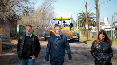Avanza el plan de pavimentación en Agustoni para transformar la circulación barrial