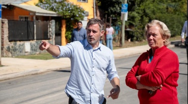 Achával recorrió las obras hidráulicas y de asfaltos de Del Viso