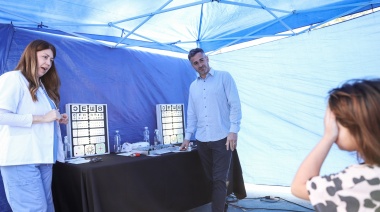 El Club Solares del Norte de Lagomarsino recibió a Achával en el operativo de anteojos