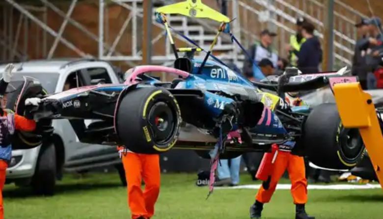 Fuerte impacto del pilarense Colapinto: chocó en la sprint y Alpine trabaja contrarreloj para repararlo