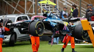 Fuerte impacto del pilarense Colapinto: chocó en la sprint y Alpine trabaja contrarreloj para repararlo