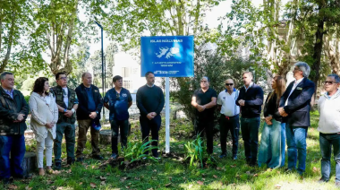La Universidad Nacional de Pilar sumó una señalización por la causa Malvinas