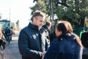 Achával recorrió las nuevas obras de asfaltos en Agustoni