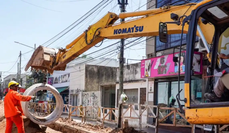Obra hidráulica en Pilar centro: ya operan las paradas de colectivos provisorias